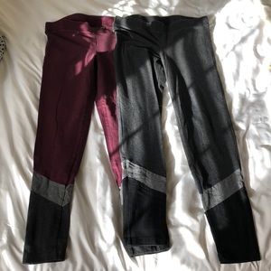 two pairs of aerie leggings